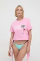 rosa Guess t-shirt da spiaggia in cotone Donna