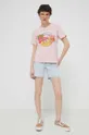 Superdry t-shirt rózsaszín