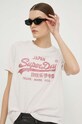 Bavlněné tričko Superdry růžová W1011408A.1WQ