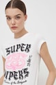 Bavlněné tričko Superdry béžová W1011391A.39E