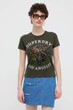 Bavlněné tričko Superdry zelená W1011332A.ZC3