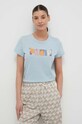Bavlněné tričko Puma 679916 modrá SS24