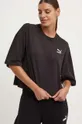 czarny Puma t-shirt bawełniany Damski