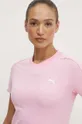 różowy Puma t-shirt bawełniany HER
