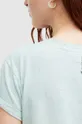 AllSaints t-shirt bawełniany ANNA turkusowy