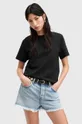 μαύρο Βαμβακερό μπλουζάκι AllSaints LISA Γυναικεία