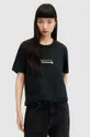 Βαμβακερό μπλουζάκι AllSaints PERTA μαύρο