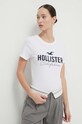 Hollister Co. pamut póló fehér KI357.3198.100