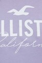 Bavlněné tričko Hollister Co. KI357.3198.630 fialová