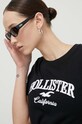 Βαμβακερό μπλουζάκι Hollister Co. KI357.3210.900 μαύρο