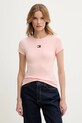 Tommy Jeans tricou roz DW0DW17881