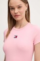 Tommy Jeans tricou roz DW0DW17881