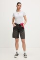 Tommy Jeans t-shirt damski bawełniany z elastanem DW0DW17881 szary SS26