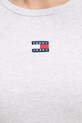 Tommy Jeans t-shirt damski bawełniany z elastanem DW0DW17881 szary
