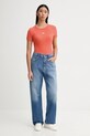 Tommy Jeans t-shirt DW0DW17881 pomarańczowy NC25
