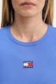 Tommy Jeans tričko dámské bavlněné s elastanem DW0DW17881 modrá