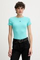 Tommy Jeans tricou imprimeu turcoaz DW0DW17881