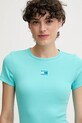 Îmbrăcăminte Tommy Jeans tricou DW0DW17881 turcoaz