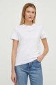 Βαμβακερό μπλουζάκι Tommy Jeans DW0DW17828 λευκό SS24