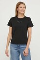 Памучна тениска Tommy Jeans DW0DW17828 черен SS24