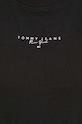Βαμβακερό μπλουζάκι Tommy Jeans μαύρο DW0DW17828