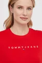 Bavlnené tričko Tommy Jeans červená