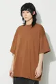 hnědá Bavlněné tričko Carhartt WIP S/S Louisa T-Shirt