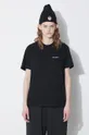 black Carhartt WIP cotton t-shirt S/S Script Embroidery T-S Women’s