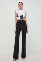 Elisabetta Franchi t-shirt bawełniany TO01542E2 biały SS24