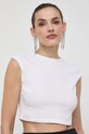 Elisabetta Franchi t-shirt bawełniany biały TO01542E2