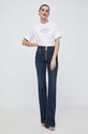 Elisabetta Franchi t-shirt bawełniany MA02342E2 biały SS24