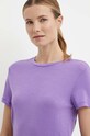Icebreaker t-shirt sportowy Merino 150 Tech Lite III IB0A56Y8B731 fioletowy SS24