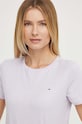 Tommy Jeans t-shirt bawełniany DW0DW14616 fioletowy AA00