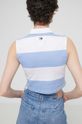 Odzież Tommy Jeans top bawełniany DW0DW17764 niebieski