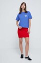 Βαμβακερό μπλουζάκι Tommy Jeans DW0DW17831 μπλε SS24