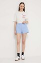 Бавовняна футболка Tommy Jeans DW0DW17811 бежевий SS24