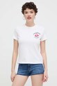 Бавовняна футболка Tommy Jeans DW0DW17820 білий SS24
