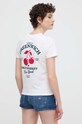 Бавовняна футболка Tommy Jeans білий DW0DW17820