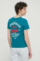 Βαμβακερό μπλουζάκι Tommy Jeans τιρκουάζ