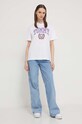 Bavlněné tričko Tommy Jeans DW0DW17824 bílá SS24