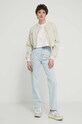 Tommy Jeans t-shirt bawełniany DW0DW18141 beżowy SS24