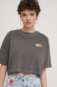 Odzież Tommy Jeans t-shirt bawełniany DW0DW18141 szary