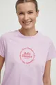 różowy Helly Hansen t-shirt bawełniany