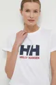 biały Helly Hansen t-shirt bawełniany