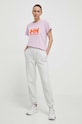 Helly Hansen t-shirt bawełniany 34465 różowy AW24