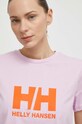 Helly Hansen t-shirt bawełniany różowy 34465