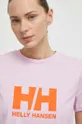 розовый Хлопковая футболка Helly Hansen