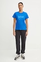Bavlněné tričko Helly Hansen 34465 modrá AW24