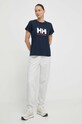 Helly Hansen tricou din bumbac 34465 bleumarin AW24