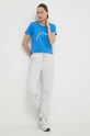 Хлопковая футболка Helly Hansen 63341 голубой SS24